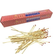 40 Ct Wooden Matches, 11" Long Match, For Home, Kitchen, Outdoor, Fireplace, BBQ