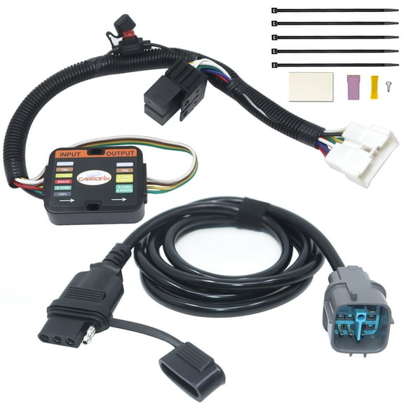 CARROFIX Custom Fit Vehicle 4 Way Flat Trailer Wiring Harness for 2012 - 2015 Honda Pilot