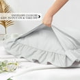 thumbnail image 5 of Unique Bargains Microfiber Ruffle Envelope Closure Body Pillowcases Light Gray 20"x54", 5 of 8