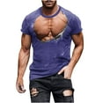 thumbnail image 3 of YFNNUP Mens Short Sleeve T-Shirt Trendy 3D Creative Print Crewneck Graphic Tees Summer Muscle Print Workout Shirts, 3 of 5