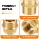 thumbnail image 3 of Uxcell 2Pcs Accesorio de Tubería de Latón, Adaptador de Niple Hexagonal de 1/2" NPT hembra x 3/4" G macho de 1/2" a 3/4", Dorado, 3 of 6