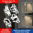 thumbnail image 2 of Invisible Inward Opening Hinge Silent Damping Buffer Closure 3D Adjustable, 2 of 10