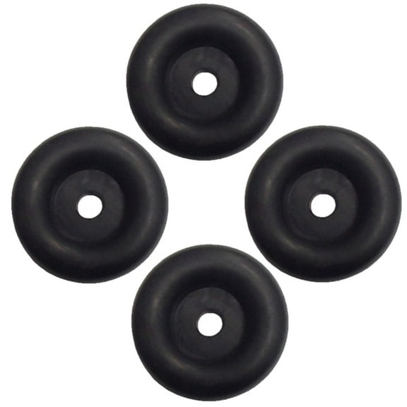 4 Cargo Trailer Door Ramp Black Rubber Bumper Replacement 2.5" Round 7/16" Hole