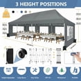 thumbnail image 6 of Hoteel 10x30 Pop up Canopy, Pop up Party Tent with 6 Removable Sidewalls, Outdoor Event Gazebo, Commercial Canopy Tents for Parties Wedding, Gray, 6 of 12