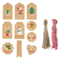 thumbnail image 1 of 100 Uds. Etiqueta de regalo de Navidad papel Kraft marrón regalo de Navidad de laboratorio, 1 of 5