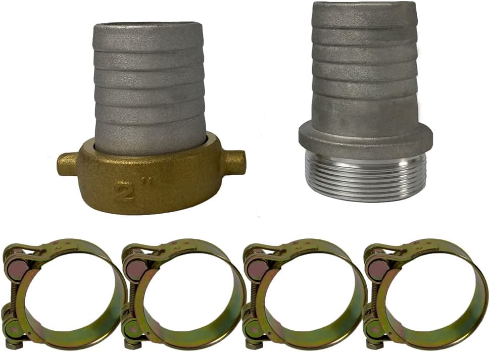 2" Inch X 300'Feet Agricultural PVC LayFlat Discharge Pump Hose Threaded Camlock