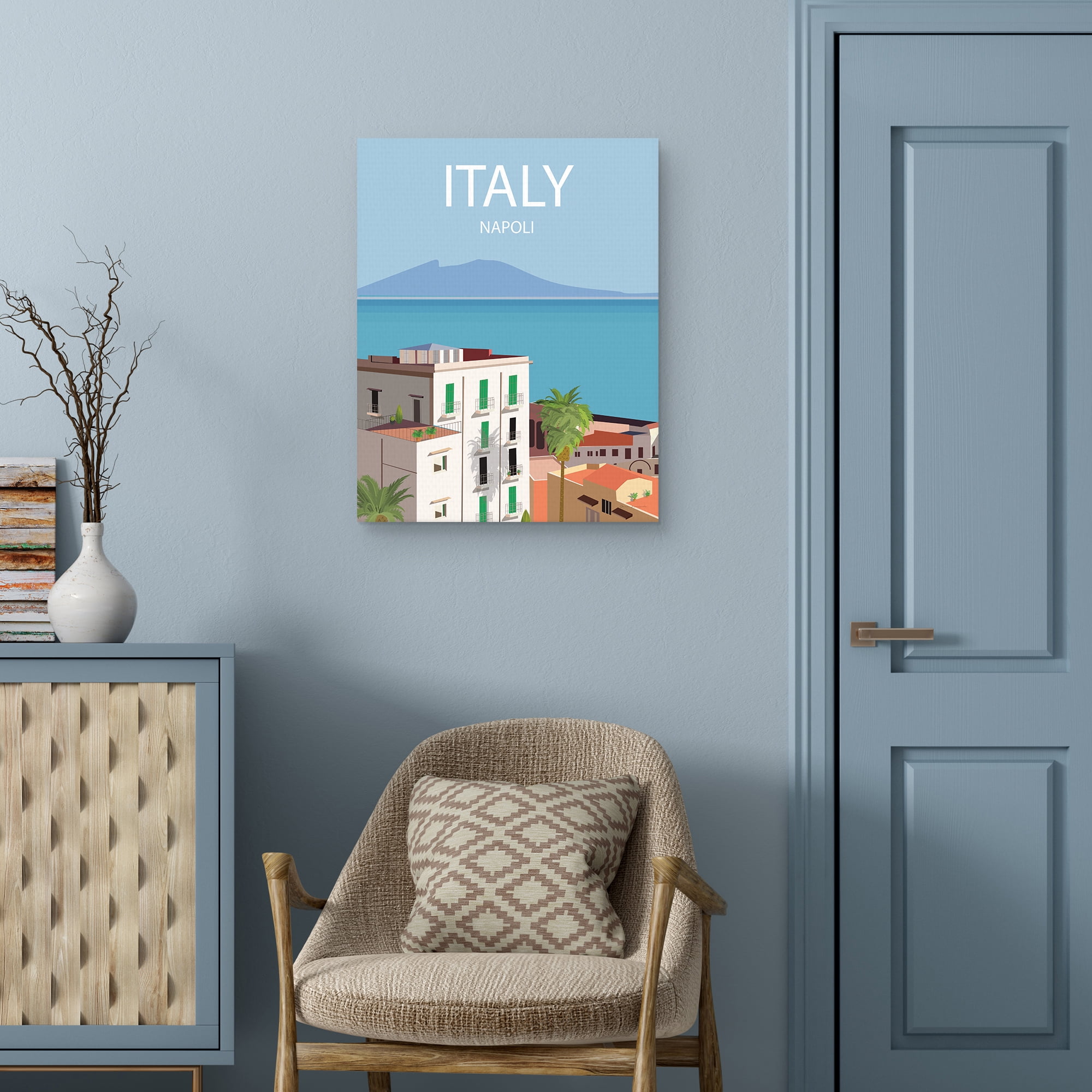 Masterpiece Art Gallery Napoli Cities Canvas Art Print, 22" x 28", by Omar Escalante