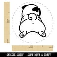 thumbnail image 2 of Pug from Behind Butt Dog Self-Inking Rubber Stamp Ink Stamper - Fuchsia Ink - Medium 1 Inch, 2 of 7