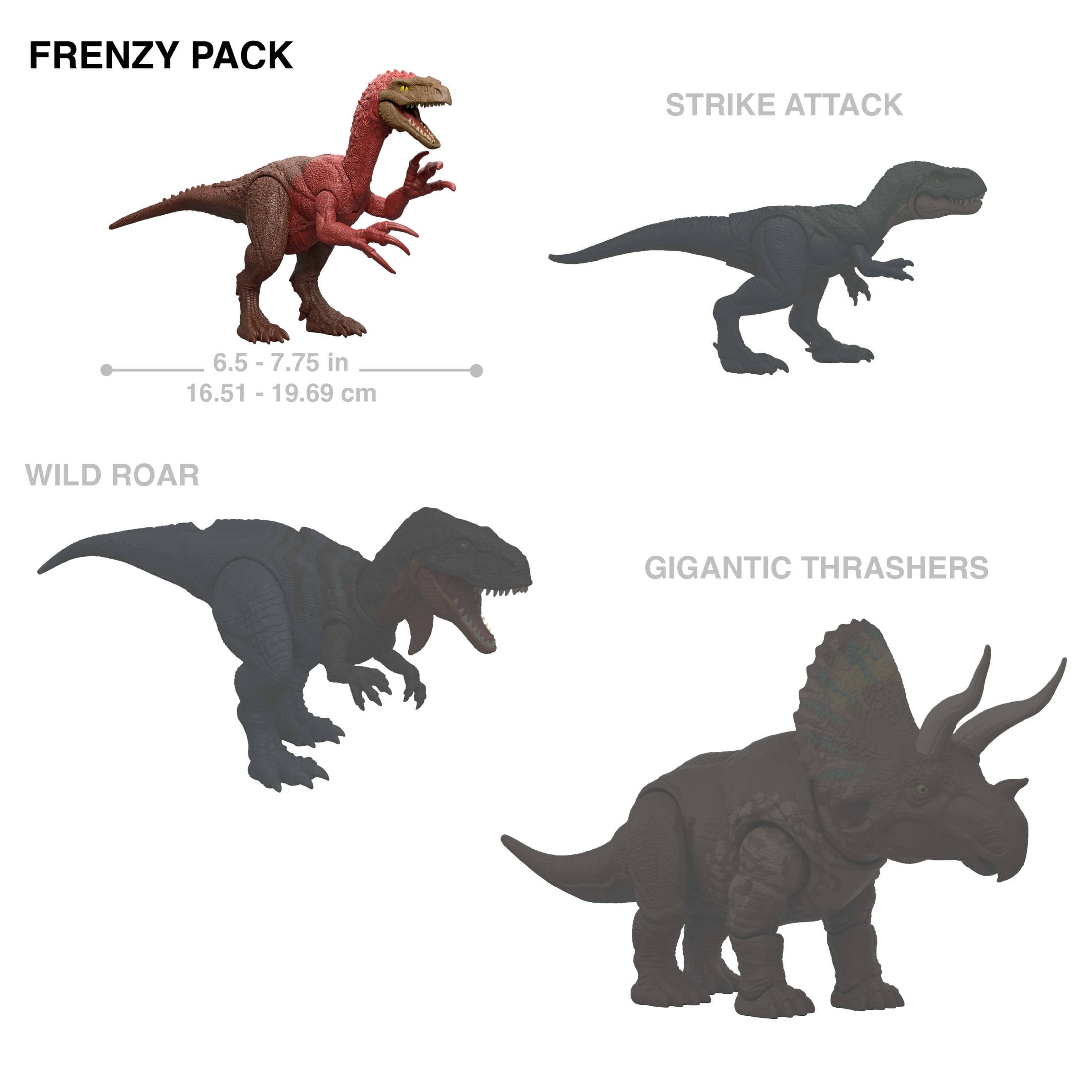 Jurassic World Rebirth Frenzy Pack Torvoneustes Dinosaur Figure, Digital Play