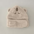 thumbnail image 4 of NAISIBABY Boys Girls Fleece Cap with Scarf 2-6T, Cute Warm Ear Protection Super Soft Winter Ski Hat Scarf One-Piece White, 4 of 6