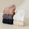 thumbnail image 5 of SKOLA Fuzzy Socks with Grips Plush Sleep Cozy Winter Soft Fluffy Socks for Womens Gifts,Warm Slipper Socks Microfiber Home Socks 5 Pack, 5 of 10