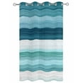 thumbnail image 2 of nqOlkjepod Outdoor Curtains for Patio Waterproof, Teal Blue Green Outdoor Privacy Panels Grommet, Modern Ombre Minimalism Abstract Stripes Blackout Outside Curtains for Porch 54"x108", 1 Panel, 2 of 8