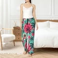 thumbnail image 5 of Pajama Pants Women, Red Bird palm trees Sweatpants Soft Sleep Lounge Pants, Casual PJ Bottoms Pants with Pockets, 5 of 5