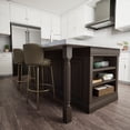 thumbnail image 4 of Ekena Millwork 3 3/4"W x 3 3/4"D x 35 1/2"H Raymond Reeded Cabinet Column (Top Block: 6 1/8", Bottom Block: 7 1/8"), Maple, 4 of 7