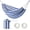 Blue-white, variant on Double Hammock Brazilian Hammocks with Portable Carrying Bag,Soft Woven Fabric, Up to 450 Lbs Hanging for Patio,Trees,Garden,Backyard,Porch,Outdoor and Indoor XXX-Large Brown&Grey Stripe