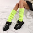 thumbnail image 4 of Socks for Women,Women Leg Warmers Neon Ribbed Leg Socks 80s 90s Style Wool Knitted Sock Sleeves Colorful Fashion Accessories,Womens Socks,Yellow,One Size, 4 of 4