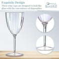 thumbnail image 5 of Silver Spoons CLASSIC STEMWARE DISPOSABLE PLASTIC WINE GLASSES, Reusable Wine Cups for Upscale Wedding and Dining Includes 12 goblets, 5 of 6