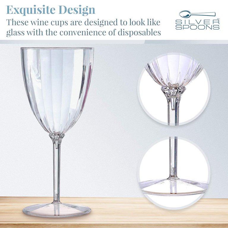 Set of 4 plastic wine glasses – Tasteful Tableware