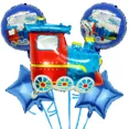 thumbnail image 1 of Train Birthday Party Balloon Decoration Set Disposable Tableware Banner Background Stationery Baby Shower Thomas Balloons 5pcs Other, 1 of 6