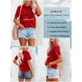 thumbnail image 5 of Anbech LOVE Printed T-Shirt for Women Casual Valentine's Day Graphic LOVE Is All You Need Junior Girls Short Sleeve Tee Tops with Crew Neck, 5 of 10