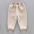 thumbnail image 4 of KyCheLot Toddler Jogger Pantswarm Thick Fleece Lined Tapered Pull on Sweatpants for Boys Girls 2-10 Years, 4 of 7