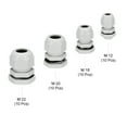 thumbnail image 2 of Unique Bargains M12 M18 M20 M22 Waterproof Plastic Joint Adjustable Locknut 40Pcs, 2 of 8
