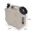 thumbnail image 3 of Yiaieng Camping Water Storage Canteen, 10L Camping Water Bucket Outdoor Water Bin with (Khaki), 3 of 10