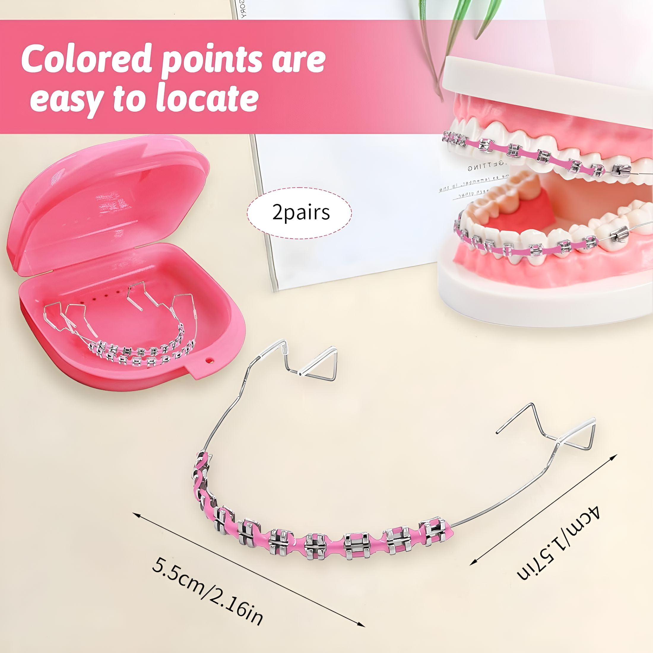 XIRQI Fake Braces,Brackets for Teeth Kit 2 Pack,Braces Kit with