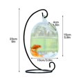 thumbnail image 3 of unique Desk Hanging Fish Tank Bowl with Stand, Small Table Top Glass Fish Bowl Mini Aquarium for Betta Fish, 3 of 3