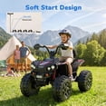 thumbnail image 6 of WOWEHICLE 24V 4WD Kids Ride On ATV, 800W Electric 4-Wheeler with 2 Seats, Max 5 MPH, Ages 3-8, Black, 6 of 7