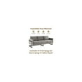 thumbnail image 4 of LeisureMod Geometric 3-Seater Sofa Upholstered Couch Modern Armchair with Stainless-Steel Base for Living Room, Lounges Lincoln Series in Light Grey, 4 of 9