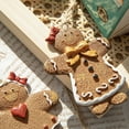 thumbnail image 6 of 4pcs Christmas Gingerbread Man Pendant Christmas Tree Wall Window Fireplace Tabletop Resin Ornaments Kids Christmas Gift Winter Christmas Party Pendants, 6 of 7