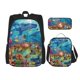 thumbnail image 1 of Fotbe Sea World Set Escolar 3 en 1 para Niños - Mochila Duradera con Lonchera Aislante y Estuche para Lápices - Mochila Escolar para Niños y Niñas, 1 of 7