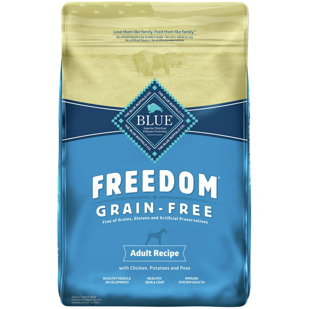 Blue Buffalo Freedom Chicken Dry Dog Food for Dogs, Grain-Free, 11 lb. - Walmart.com