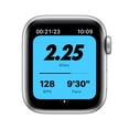 thumbnail image 3 of Apple Watch Nike SE GPS + Cellular, 40mm Silver Aluminum Case with Pure Platinum/Black Nike Sport Band - Regular, 3 of 9