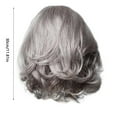 thumbnail image 3 of DAPRZIY Silver Gray Layered Wigs, with Curtain Bangs for Women Synthetic Short Light Grey Wig, Layered Gray Wavy Bob Wig Highlight Grey Curly Bob Wig for Black Women Silver Grey Wig, 3 of 6