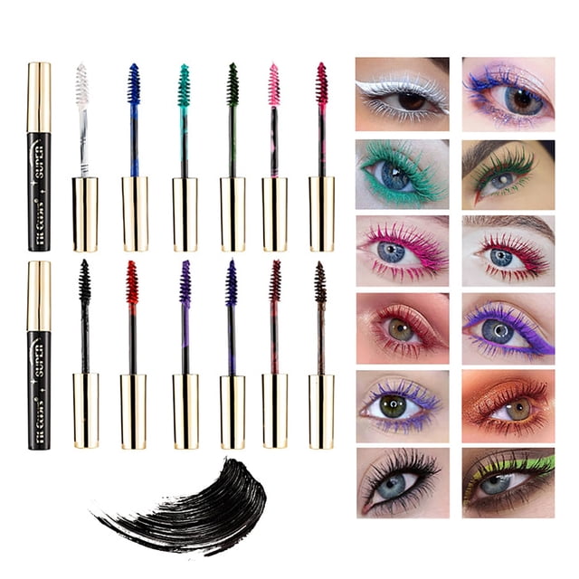 Set de rímel RoseFlower, 12 colores, resistente al agua, de larga duración