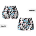 thumbnail image 5 of Lsque Panda Cute Hearts Pattern High Waisted Biker Shorts for Women-Tummy Control Fitness Athletic Workout Running Yoga Gym Shorts,Moisture-Wicking-Large, 5 of 9