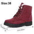 thumbnail image 2 of Women's Warm Fur Lined Snow Boots;Non-Slip Rubber Sole Outdoor Winter Ankle Boots;Waterproof Suede Upper Winter Snow Shoes;Adjustable Lace-Up Closure Comfortable Winter Gifts for Women, 2 of 5