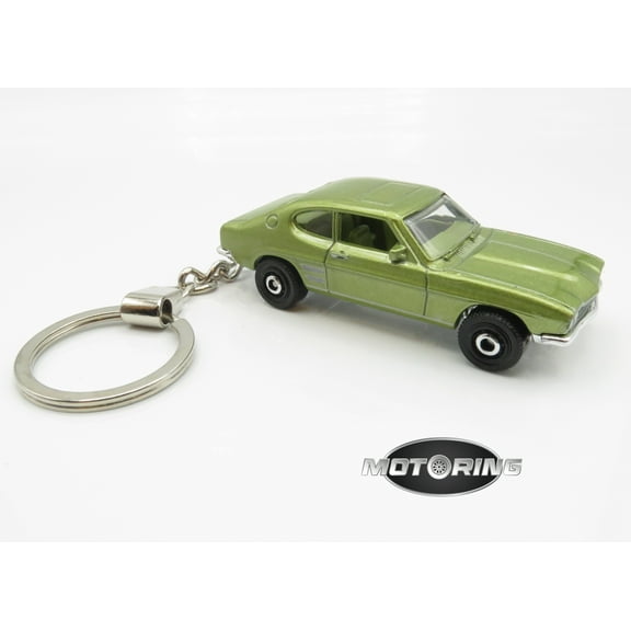 1970 '70 Ford Capri Green Car Rare Novelty Keychain 1:64 Diecast