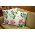 thumbnail image 6 of Set of 2 Watercolor Succulents Plantspebble Stonescactushandpainted Iclipart Isolated Throw Pillow Covers 18X18 Inch Decorative Pillow Cases for Couch Bedroom Living Room, 6 of 6