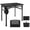 2 FT, variant on Camping Table with Mesh Desktop, Lightweight & Portable Small Folding Grill Table Black