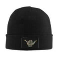 thumbnail image 2 of ZICANCN Psychedelic Shaka Hang Knit Beanie Hat, Winter Cap Soft Warm Classic Hats for Men Women, Black, 2 of 8