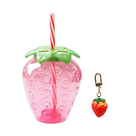 

Sorrowso Summer Kawaii Strawberry Straw Cup Lovely Milk Tea Coffee Cup Girl Water Bottle