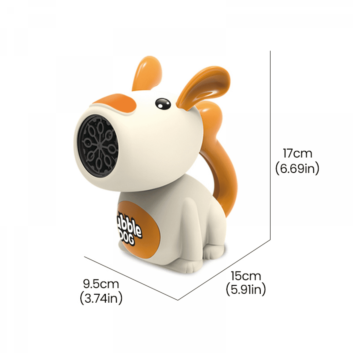 Dog Bubbles Machine for Kids, Hand Crank Bubble Blower Maker for Toddlers Ages 3+ Indoor Outdoor Christmas Birthday Easter Gifts(Brown)