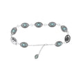 thumbnail image 1 of Ariat A1515836-L Womens Oval Turquoise Concho Chain Belt, Silver - Large, 1 of 3