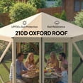 thumbnail image 6 of Outsunny 10 x 11 ft Pop Up Gazebo Screen Tent, Outdoor Portable Instant Camping Canopy Screen House Sun Shelter with Nettings, Carry Bag, Beige, 6 of 9