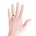 thumbnail image 3 of ANGARA Lab Grown Emerald and Diamond Ivy Scroll Ring for Women in 14K Rose Gold (Size-7mm) | May Birthstone Jewelry for Her | Lab-Grown Emerald Engagement Ring, 3 of 7