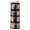 Black-4 Tier, 50" H, variant on 2 Tier Rotating Bookshelf Tower  Spinning Bookcase Lazy Susan Revolving 360 Book Shelf Storage Round Carousel Vertical Rotate Turning Spiral Corner Organizer Black