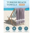thumbnail image 2 of Casa Platino Hammam Beach Towels 4 Pack, Extra Large & Quick Dry Pool Towels, Sand Free Cotton Towels for Camping & Beach Vacations – Day Break, 2 of 9